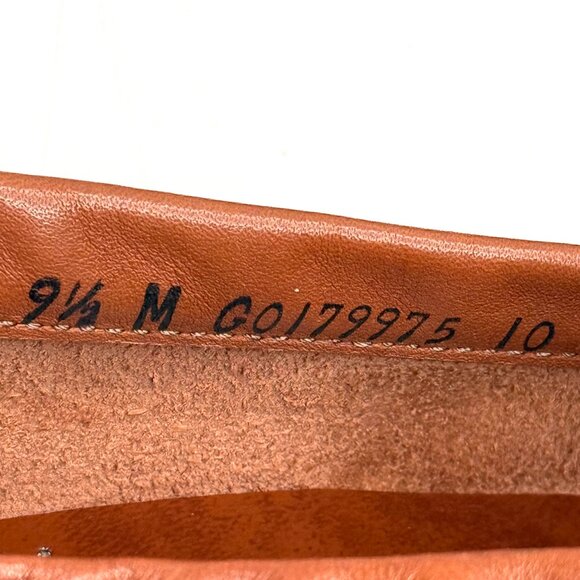 SAS Weave Wedge Comfort Non Slip Leather Moccasin Loafers Womens 9.5 M Brown - Picture 9 of 9